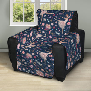 Floral Ballet Pattern Print Recliner Protector