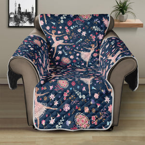 Floral Ballet Pattern Print Recliner Protector