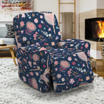 Floral Ballet Pattern Print Recliner Slipcover