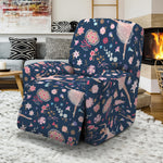 Floral Ballet Pattern Print Recliner Slipcover