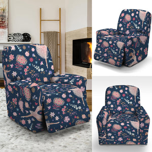 Floral Ballet Pattern Print Recliner Slipcover