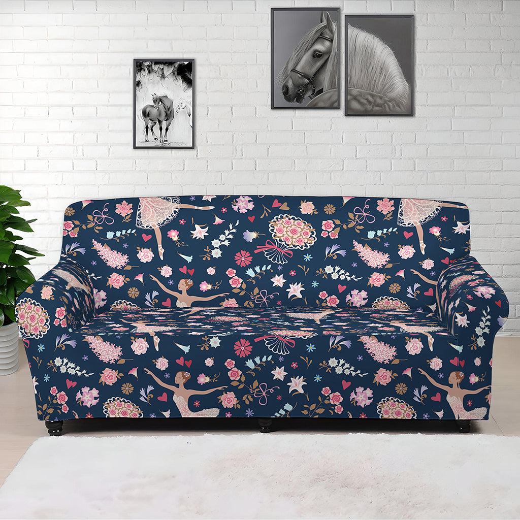 Floral Ballet Pattern Print Sofa Cover