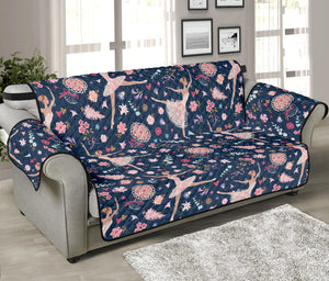 Floral Ballet Pattern Print Sofa Protector