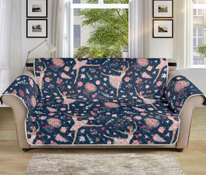 Floral Ballet Pattern Print Sofa Protector