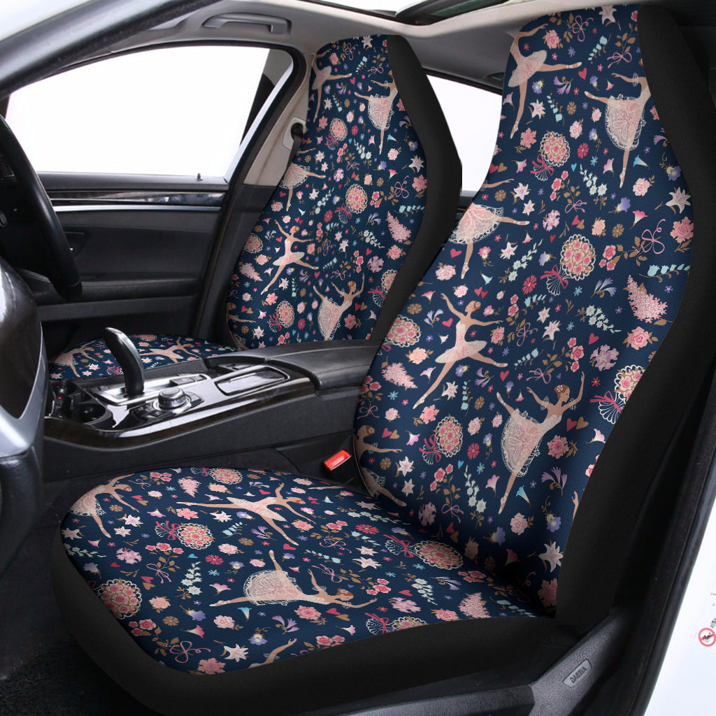 Floral Ballet Pattern Print Universal Fit Car Seat Covers