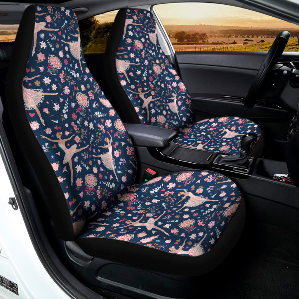 Floral Ballet Pattern Print Universal Fit Car Seat Covers