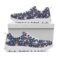 Floral Ballet Pattern Print White Running Shoes