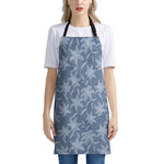 Floral Denim Jeans Pattern Print Apron