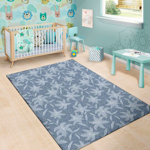 Floral Denim Jeans Pattern Print Area Rug