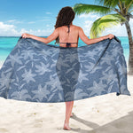 Floral Denim Jeans Pattern Print Beach Sarong Wrap