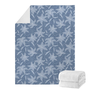 Floral Denim Jeans Pattern Print Blanket