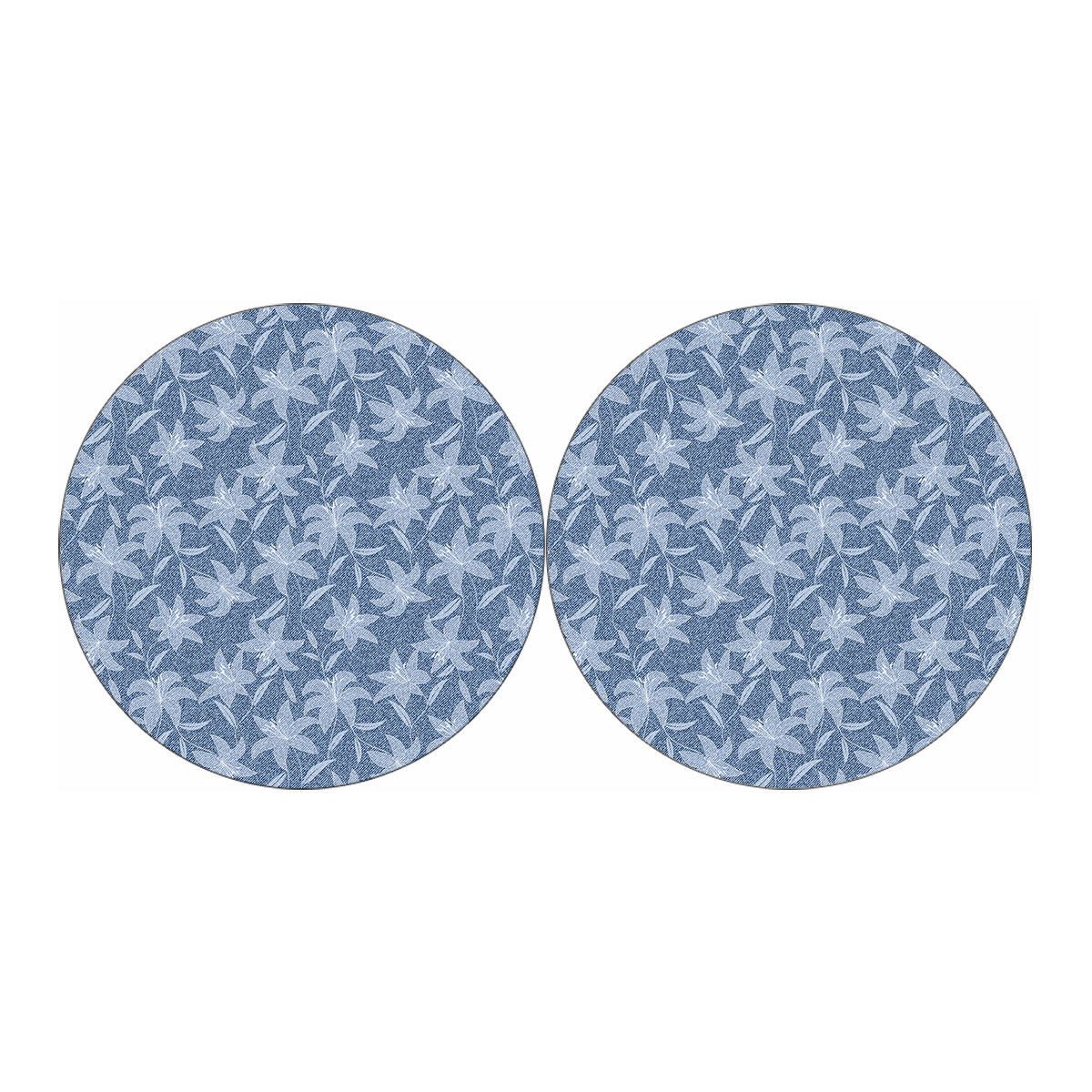 Floral Denim Jeans Pattern Print Car Coasters