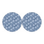 Floral Denim Jeans Pattern Print Car Coasters