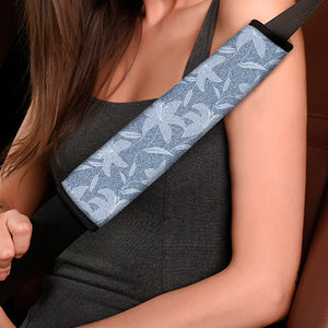 Floral Denim Jeans Pattern Print Car Seat Belt Covers