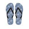 Floral Denim Jeans Pattern Print Flip Flops