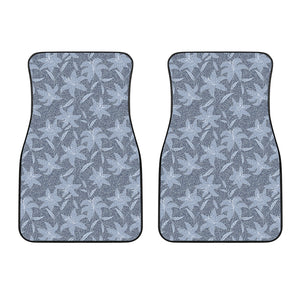 Floral Denim Jeans Pattern Print Front Car Floor Mats