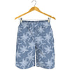 Floral Denim Jeans Pattern Print Men's Shorts