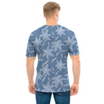 Floral Denim Jeans Pattern Print Men's T-Shirt