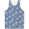 Floral Denim Jeans Pattern Print Men's Tank Top