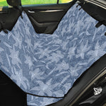 Floral Denim Jeans Pattern Print Pet Car Back Seat Cover