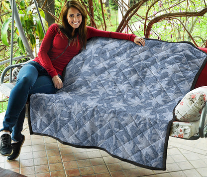 Floral Denim Jeans Pattern Print Quilt