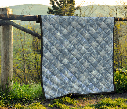 Floral Denim Jeans Pattern Print Quilt