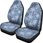 Floral Denim Jeans Pattern Print Universal Fit Car Seat Covers