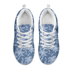 Floral Denim Jeans Pattern Print White Sneakers