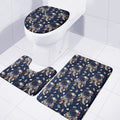 Floral Dream Catcher Pattern Print 3 Piece Bath Mat Set