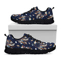 Floral Dream Catcher Pattern Print Black Running Shoes