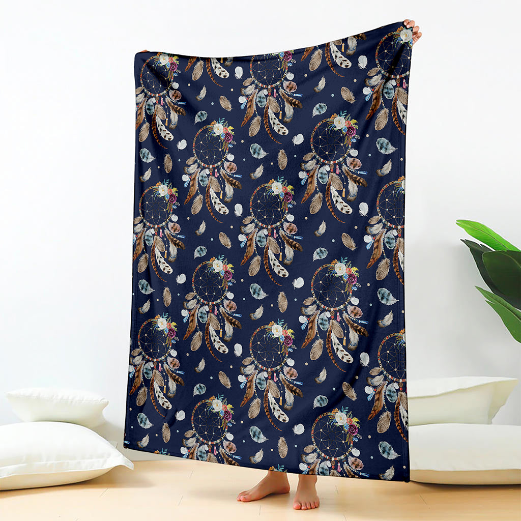 Floral Dream Catcher Pattern Print Blanket