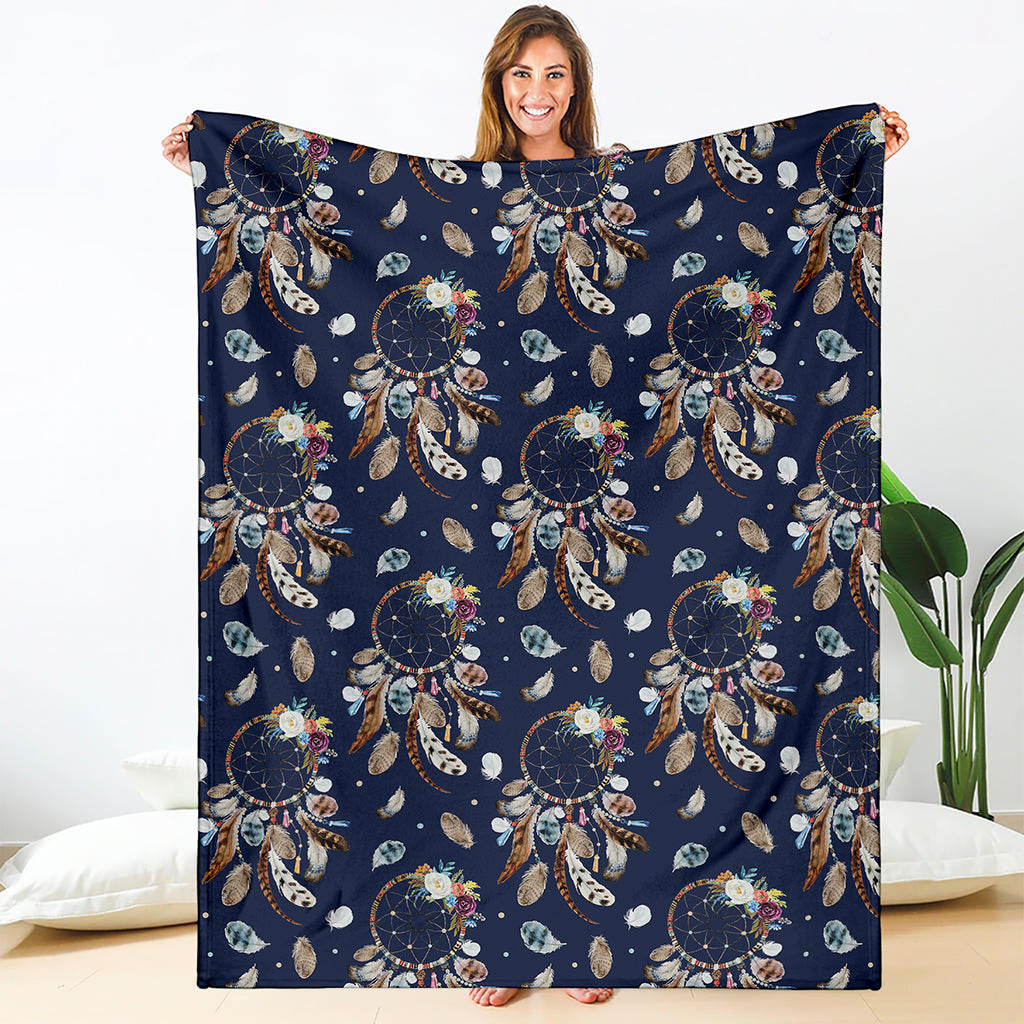 Floral Dream Catcher Pattern Print Blanket