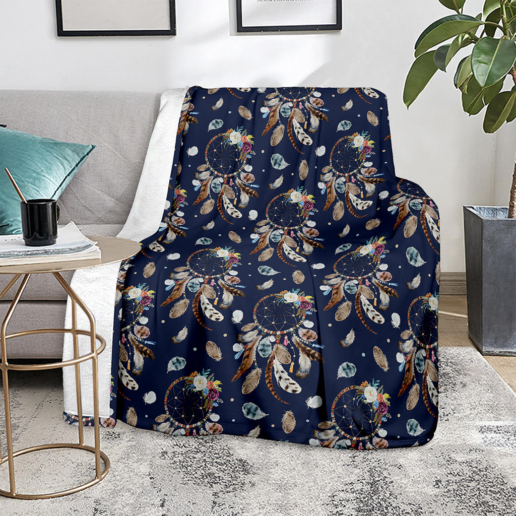 Floral Dream Catcher Pattern Print Blanket