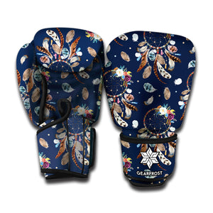 Floral Dream Catcher Pattern Print Boxing Gloves