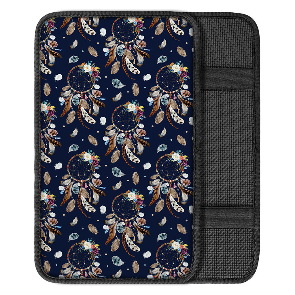 Floral Dream Catcher Pattern Print Car Center Console Cover