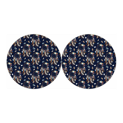 Floral Dream Catcher Pattern Print Car Coasters