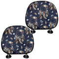 Floral Dream Catcher Pattern Print Car Headrest Covers