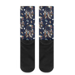 Floral Dream Catcher Pattern Print Crew Socks