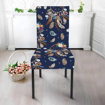 Floral Dream Catcher Pattern Print Dining Chair Slipcover
