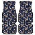 Floral Dream Catcher Pattern Print Front and Back Car Floor Mats