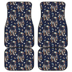 Floral Dream Catcher Pattern Print Front and Back Car Floor Mats