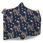 Floral Dream Catcher Pattern Print Hooded Blanket