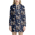 Floral Dream Catcher Pattern Print Pullover Hoodie Dress