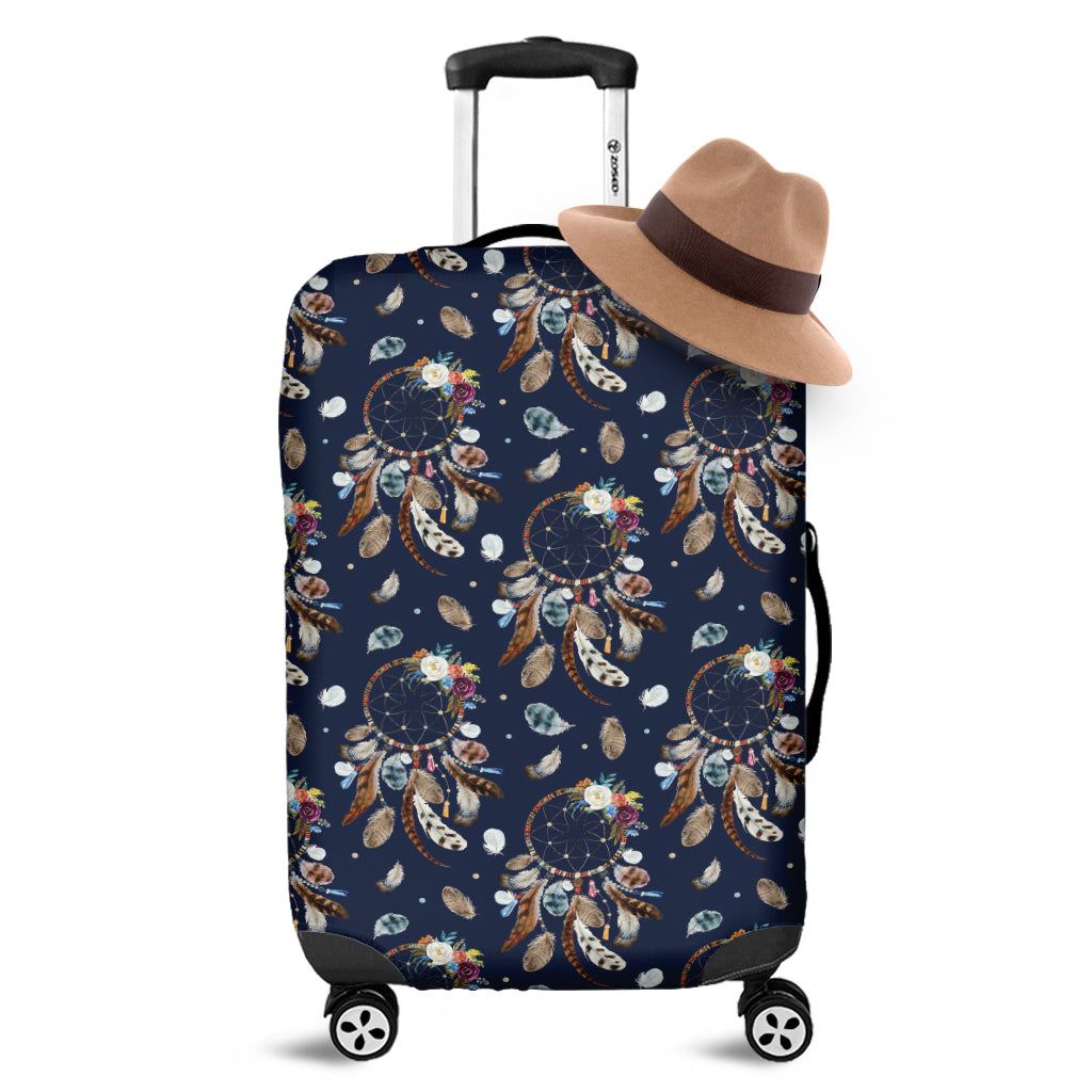 Floral Dream Catcher Pattern Print Luggage Cover