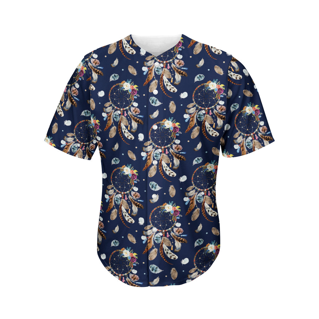 Floral Dream Catcher Pattern Print Men's Baseball Jersey