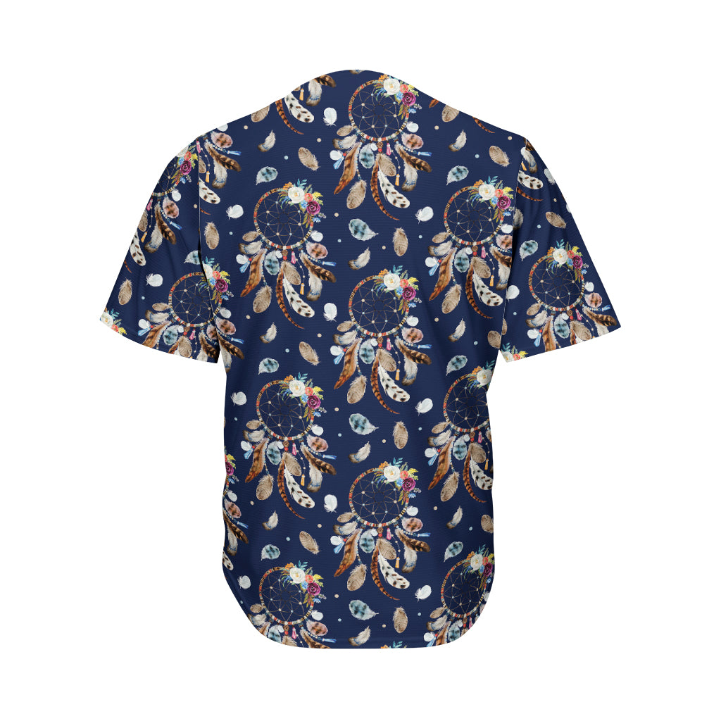 Floral Dream Catcher Pattern Print Men's Baseball Jersey