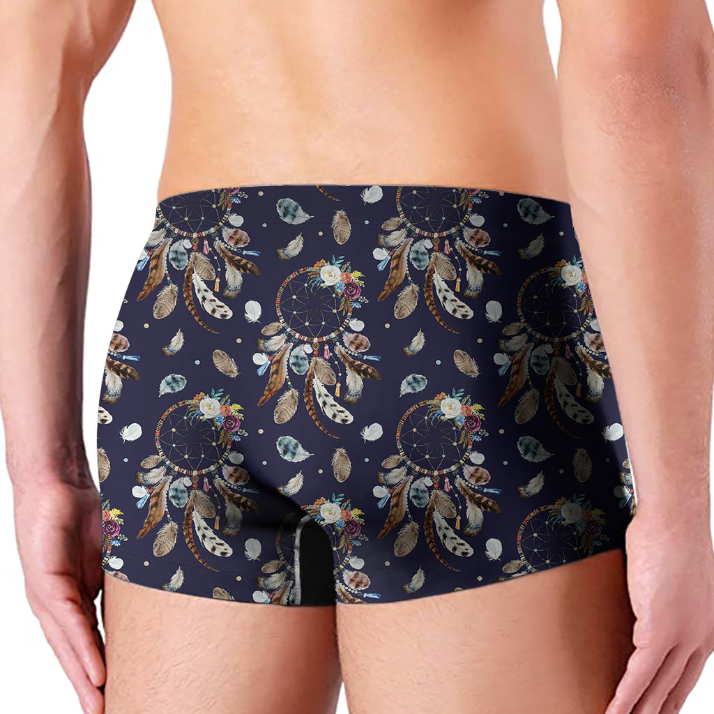 Floral Dream Catcher Pattern Print Men's Boxer Briefs