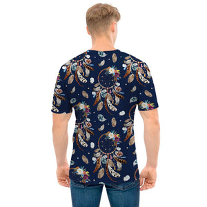 Floral Dream Catcher Pattern Print Men's T-Shirt