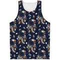 Floral Dream Catcher Pattern Print Men's Tank Top