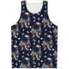 Floral Dream Catcher Pattern Print Men's Tank Top